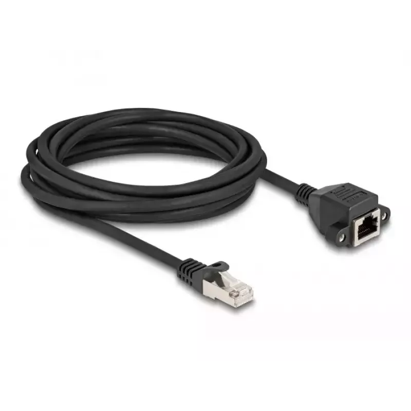 DeLOCK RJ50 predlžovací kábel konektor samec na konektor samica S/FTP 5 m čierny