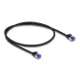 Sieťový kábel DeLOCK RJ45 Cat.6A S/FTP tenký 0,5 m čierny