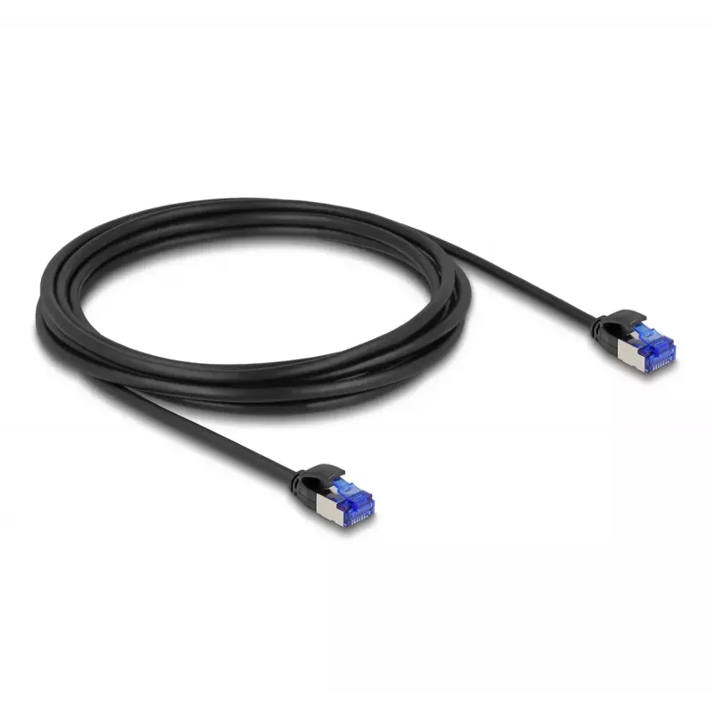 Sieťový kábel DeLOCK RJ45 Cat.6A 3 m čierny
