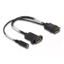 DeLOCK DisplayPort kábel 4K 60 Hz DC napájanie 0,30 m panelová montáž