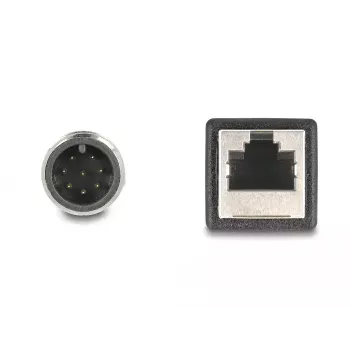 DeLOCK M12 adaptérový kábel A-kódovaný 8-pin konektor samec na RJ45 konektor samica 50 cm