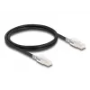 Sieťový kábel DELOCK 80255 Cat6a S/FTP (S-STP) RJ-45–RJ-45 čierny 1 m