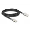 Sieťový kábel DELOCK 80256 Cat6a S/FTP (S-STP) RJ-45–RJ-45, 2 m, čierny
