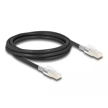 Sieťový kábel DELOCK 80256 Cat6a S/FTP (S-STP) RJ-45–RJ-45, 2 m, čierny
