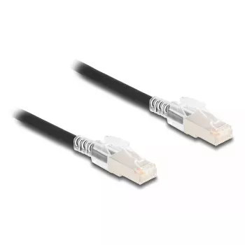 Sieťový kábel DELOCK 80256 Cat6a S/FTP (S-STP) RJ-45–RJ-45, 2 m, čierny