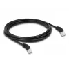 DeLOCK RJ45 sieťový kábel Cat.6A S/FTP 45° zahnutý nahor 5 m čierny