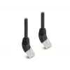 DeLOCK RJ45 sieťový kábel Cat.6A S/FTP 45° zahnutý nahor 1 m čierny