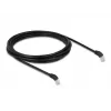 DeLOCK RJ45 sieťový kábel Cat.6A S/FTP 45° zahnutý nadol 3 m čierny