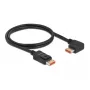 DisplayPort kábel DeLOCK 8K 60 Hz 1 m konektor samec na konektor samec 90° zahnutý