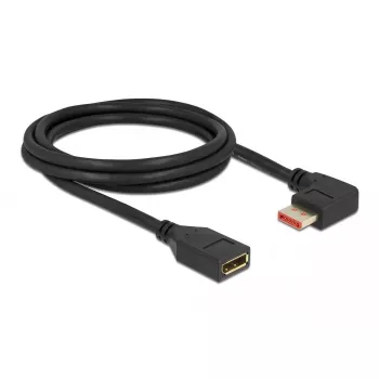 DisplayPort predlžovací kábel DeLOCK 87078 2 m 8K 60 Hz zahnutý