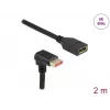 DisplayPort predlžovací kábel DeLOCK 87091 2 m 90° zahnutý nadol