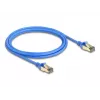 DeLOCK RJ45 sieťový kábel Kat.8.1 F/FTP tenký 2 m modrý