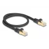 Sieťový kábel DeLOCK RJ45 80316 konektor samec na konektor samec Cat.6A 0,5 m čierny