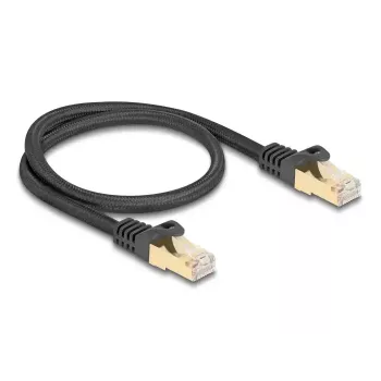 Sieťový kábel DeLOCK RJ45 80316 konektor samec na konektor samec Cat.6A 0,5 m čierny