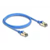 DeLOCK RJ45 sieťový kábel Cat.8.1 F/FTP tenký 1 m modrý