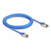 DeLOCK RJ45 sieťový kábel Cat.8.1 F/FTP tenký 3 m modrý