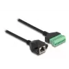 DeLOCK RJ45 kábel Cat.6 konektor samica na adaptér na svorkovnicu 2 m