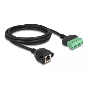 DeLOCK RJ45 kábel Cat.6 konektor samica na adaptér na svorkovnicu 2 m