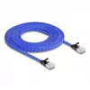 Sieťový kábel DeLOCK RJ45 plochý Cat.6A 5 m modrý