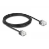 Sieťový kábel DeLOCK RJ45 Cat.6 UTP ultra tenký 3 m čierny
