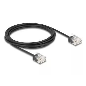 Sieťový kábel DeLOCK RJ45 Cat.6 UTP ultra tenký 3 m čierny