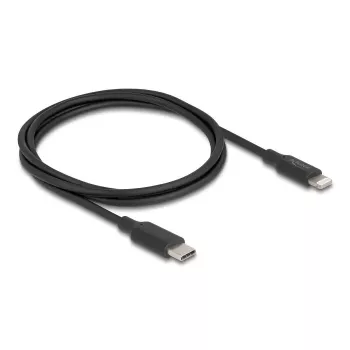 Kábel DELOCK USB-C na Lightning tenký 1 m, Lightning ↔ USB-C, 9 V 3 A, 3,3 mm, MFi