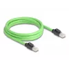Sieťový kábel DeLOCK 80890 RJ-45 Cat6a 2m čierny zelený