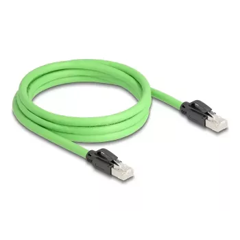 Sieťový kábel DeLOCK 80890 RJ-45 Cat6a 2m čierny zelený