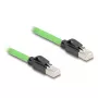Sieťový kábel DeLOCK 80890 RJ-45 Cat6a 2m čierny zelený
