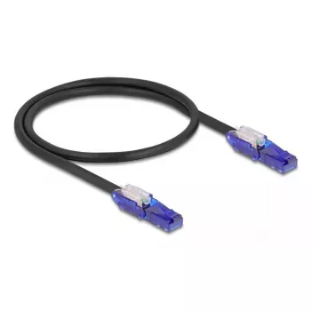 Sieťový kábel DeLOCK 80925 RJ-45 Cat6 0,5m čierny fialový