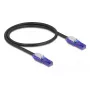 Sieťový kábel DeLOCK 80925 RJ-45 Cat6 0,5m čierny fialový