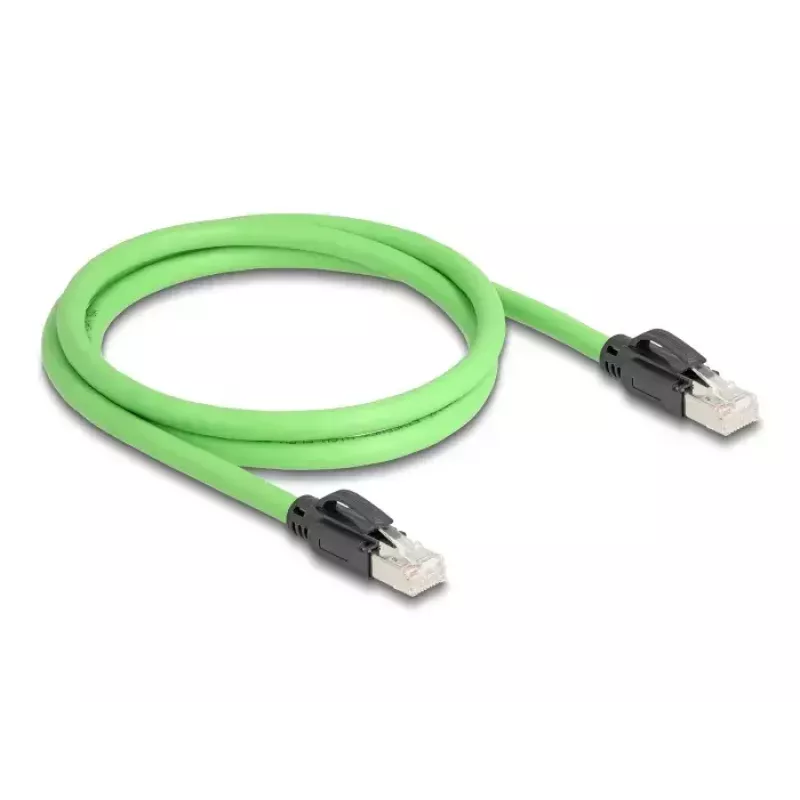 Sieťový kábel DeLOCK RJ45 Cat.6A samec na samec 1m zelený