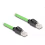 Sieťový kábel DeLOCK RJ45 Cat.6A samec na samec 1m zelený