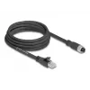 Sieťový kábel DeLOCK 80591 M12 na RJ-45 Cat5e 3 m čierny