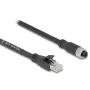 Sieťový kábel DeLOCK 80591 M12 na RJ-45 Cat5e 3 m čierny