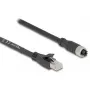 Sieťový kábel DeLOCK 80590 M12 na RJ-45 Cat5e 2 m čierny