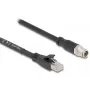 Sieťový kábel DeLOCK 80585 M12 na RJ-45 Cat5e 5 m čierny