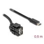DeLOCK USB kábel 0,5 m USB 2.0 USB A USB C 88056