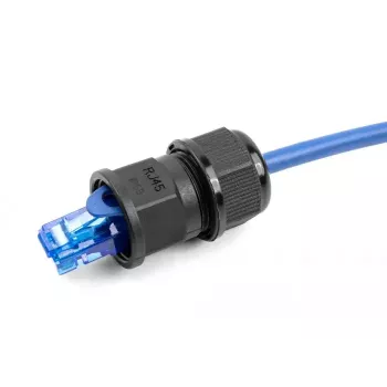DeLOCK priechodka spojka RJ45 IP67 vodotesná čierna