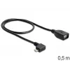 USB kábel Micro-USB B USB A DeLOCK 83271 0,5 m čierny