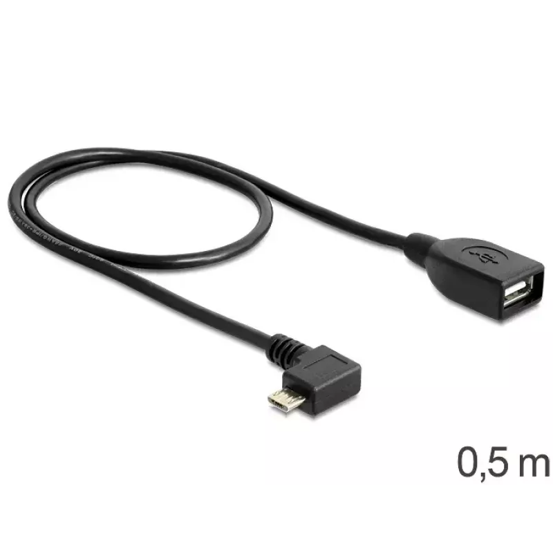 USB kábel Micro-USB B USB A DeLOCK 83271 0,5 m čierny
