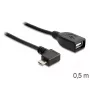 USB kábel Micro-USB B USB A DeLOCK 83271 0,5 m čierny