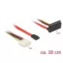 SATA kábel DeLOCK 85514 0,3 m 1x Molex 4-Pin 1x SATA 22-Pin 1x SATA 7-Pin