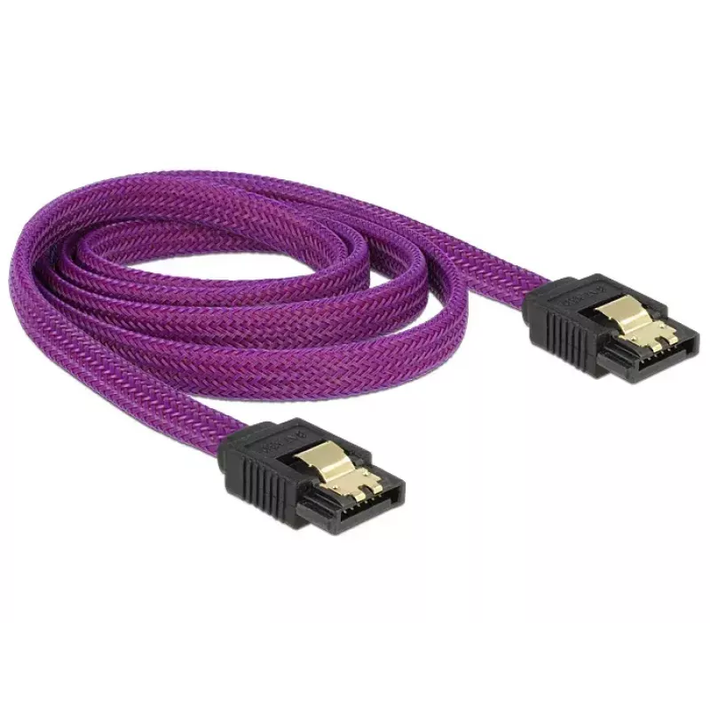 SATA kábel DeLOCK 83692 1 m SATA 7-kolík fialový