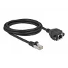 Sieťový predlžovací kábel S/FTP RJ45 konektor samec na RJ45 konektor samica Cat.6A 2 m čierny DeLOCK 87002