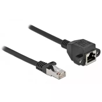 Sieťový predlžovací kábel S/FTP RJ45 konektor samec na RJ45 konektor samica Cat.6A 2 m čierny DeLOCK 87002