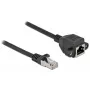 Sieťový predlžovací kábel S/FTP RJ45 konektor samec na RJ45 konektor samica Cat.6A 2 m čierny DeLOCK 87002