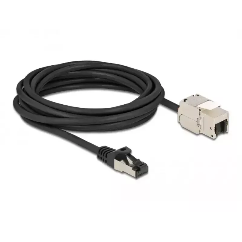 Kábel RJ45 konektor samec na Keystone modul RJ45 konektor samica DeLOCK 87030