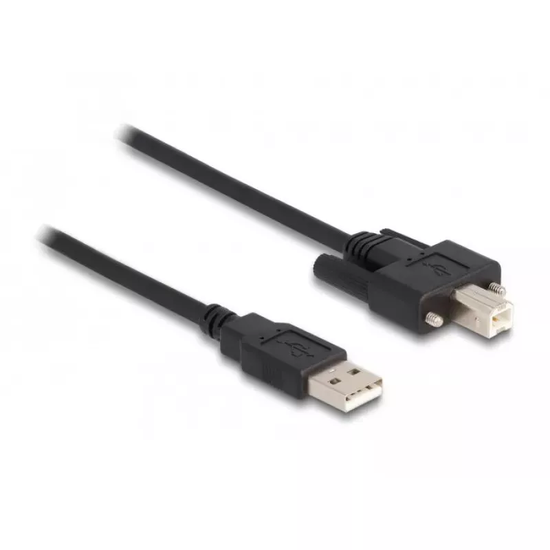 DeLOCK kábel USB 2.0 Type-A konektor samec na Type-B konektor samec so skrutkami 0,5 m