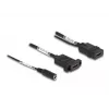 DeLOCK HDMI kábel 4K 60 Hz s DC napájaním 2,1 x 5,5 mm 0,30 m Panel-Mount